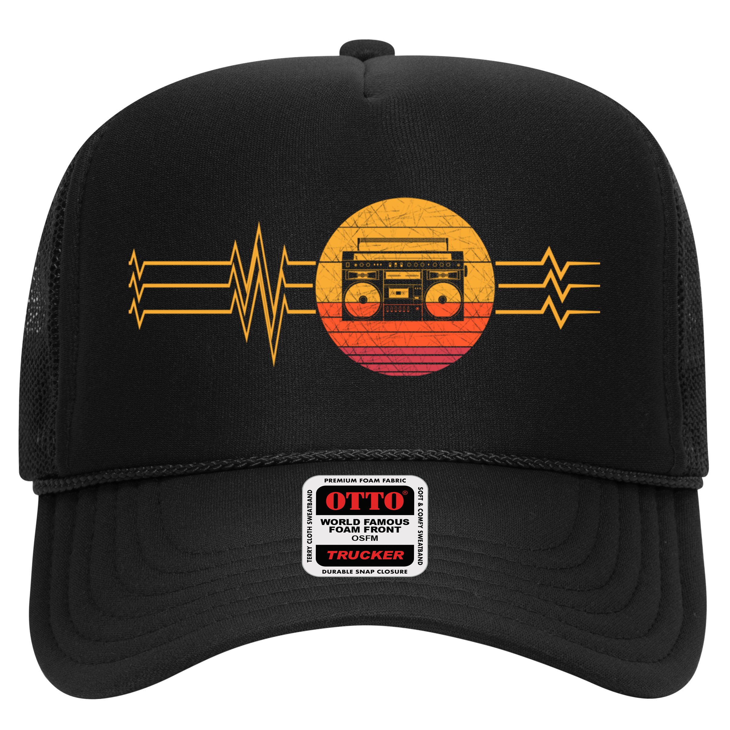 Retro Heartbeat Boombox Music Player Lifeline Vintage Music Gift Hat