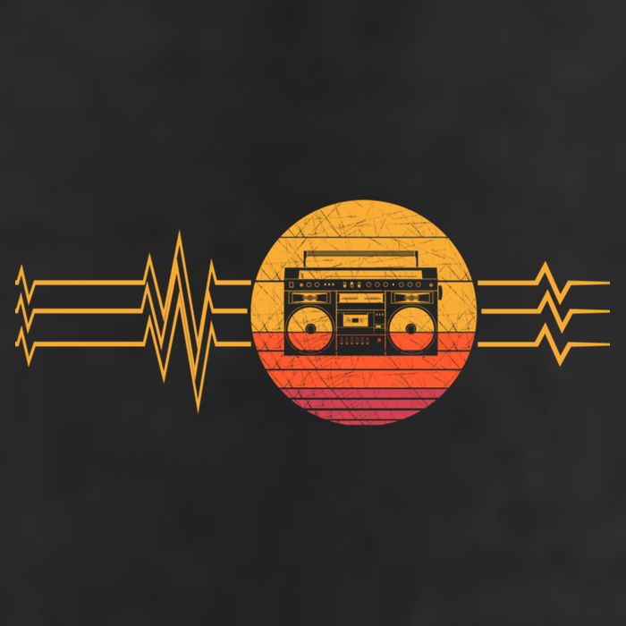 Retro Heartbeat Boombox Music Player Lifeline Vintage Music Gift Hat