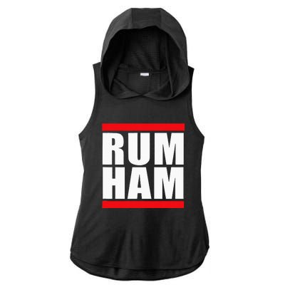 Rum Ham Blue Small Us Ladies PosiCharge Tri-Blend Wicking Draft Hoodie Tank