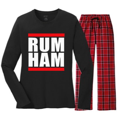 Rum Ham Blue Small Us Women's Long Sleeve Flannel Pajama Set 