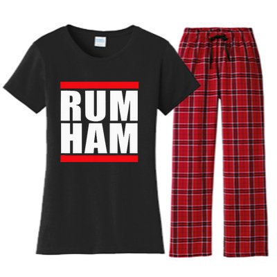 Rum Ham Blue Small Us Women's Flannel Pajama Set