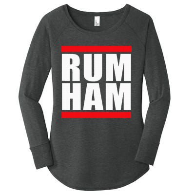 Rum Ham Blue Small Us Women's Perfect Tri Tunic Long Sleeve Shirt