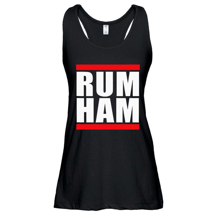 Rum Ham Blue Small Us Ladies Essential Flowy Tank