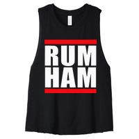 Rum Ham Blue Small Us Women's Racerback Cropped Tank