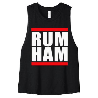 Rum Ham Blue Small Us Women's Racerback Cropped Tank