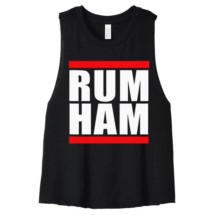 Rum Ham Blue Small Us Women's Racerback Cropped Tank