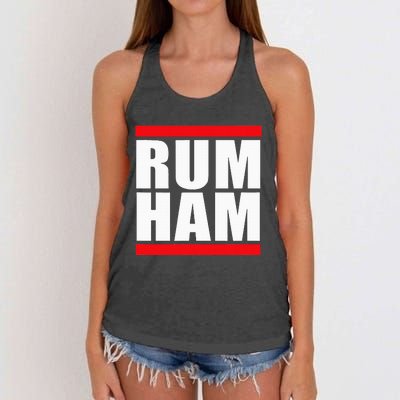 Rum Ham Blue Small Us Women's Knotted Racerback Tank