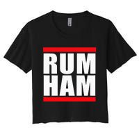 Rum Ham Blue Small Us Women's Crop Top Tee