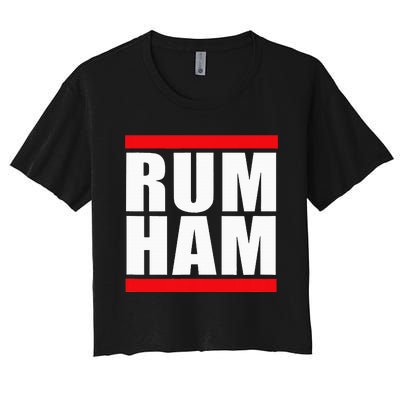 Rum Ham Blue Small Us Women's Crop Top Tee