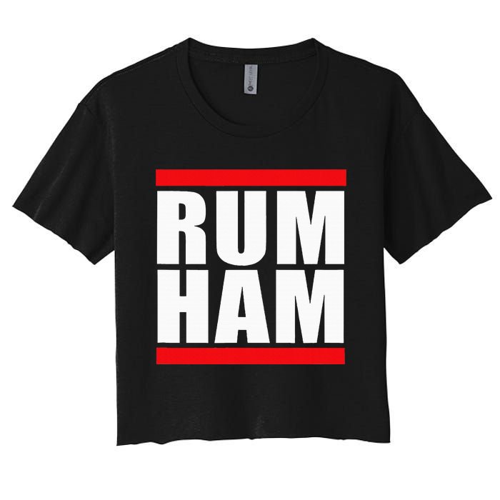 Rum Ham Blue Small Us Women's Crop Top Tee