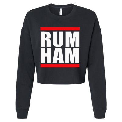 Rum Ham Blue Small Us Cropped Pullover Crew