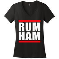 Rum Ham Blue Small Us Women's V-Neck T-Shirt