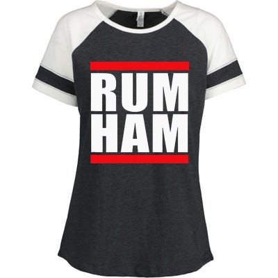 Rum Ham Blue Small Us Enza Ladies Jersey Colorblock Tee