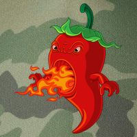 Red Hot Chilli Pepper With Flame Legacy Tie Dye Trucker Hat