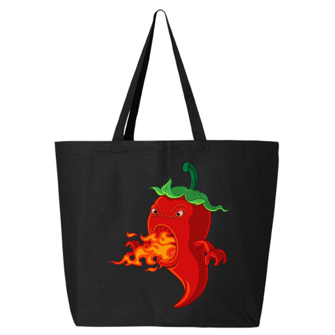 Red Hot Chilli Pepper With Flame 25L Jumbo Tote