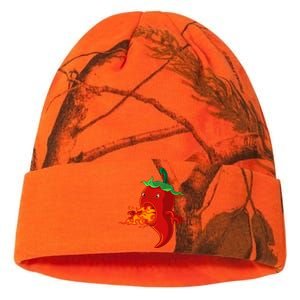 Red Hot Chilli Pepper With Flame Kati Licensed 12" Camo Beanie