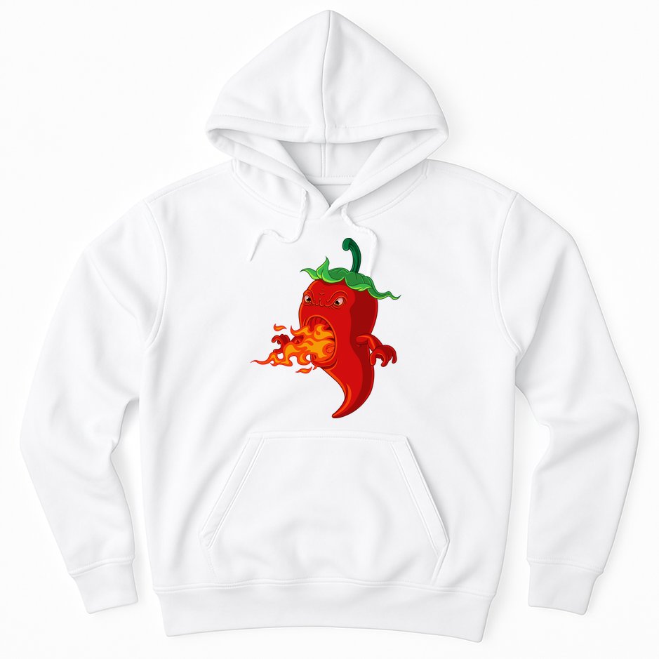 Red Hot Chilli Pepper With Flame Hoodie