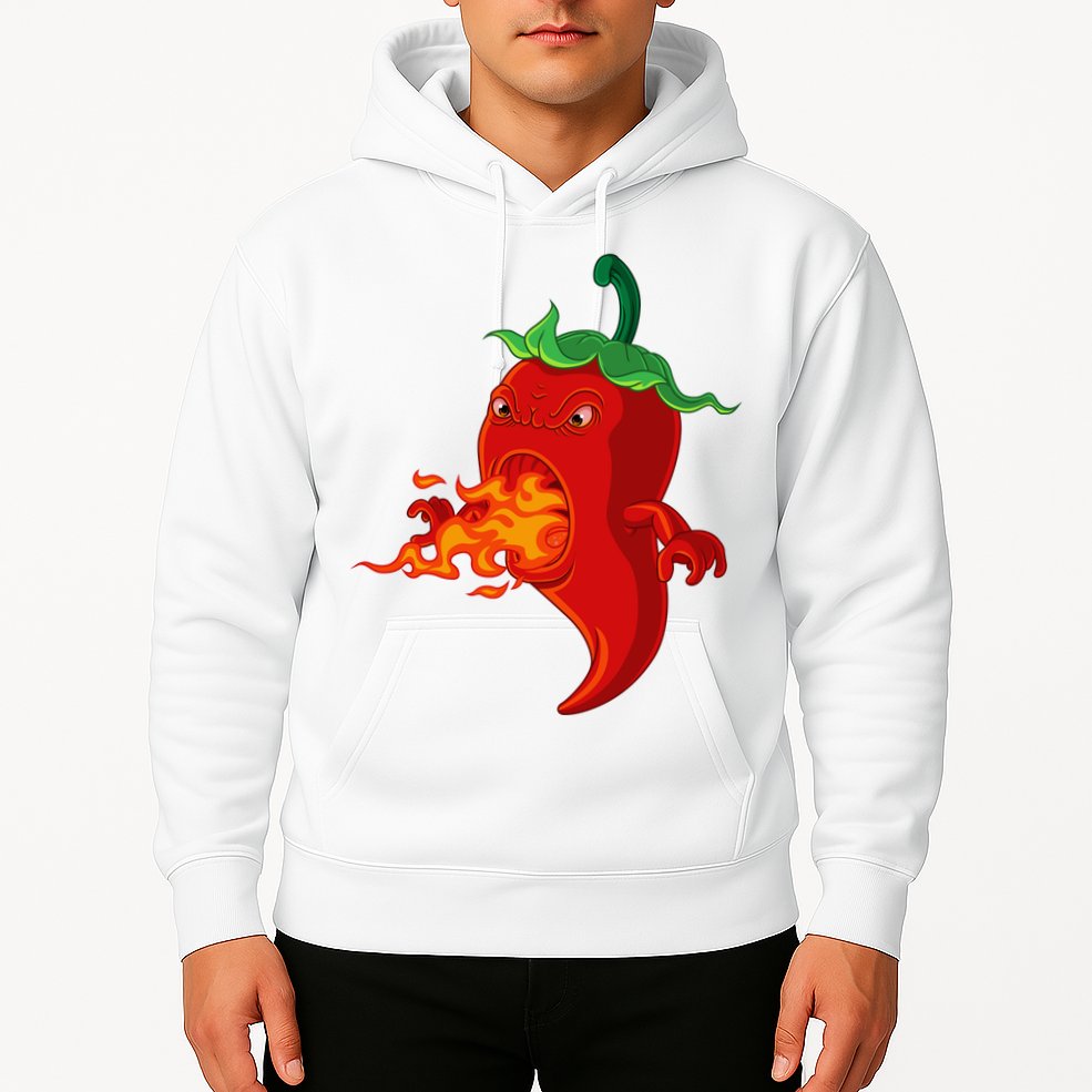 Red Hot Chilli Pepper With Flame Hoodie