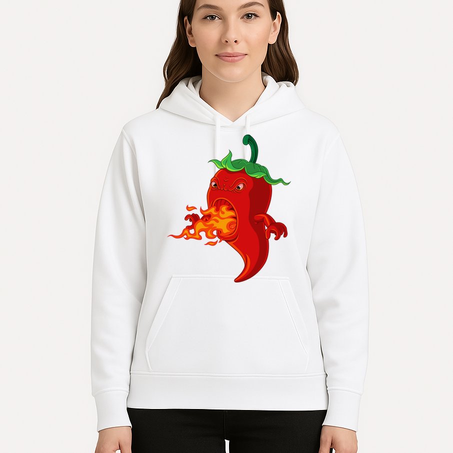 Red Hot Chilli Pepper With Flame Hoodie