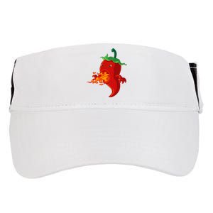 Red Hot Chilli Pepper With Flame Adult Drive Performance Visor