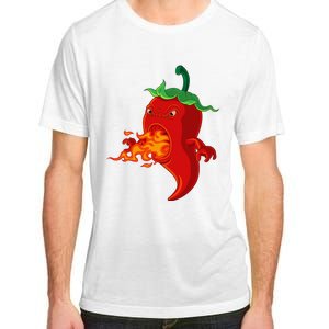 Red Hot Chilli Pepper With Flame Adult ChromaSoft Performance T-Shirt