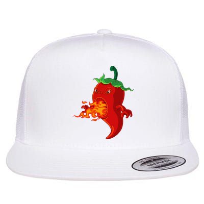 Red Hot Chilli Pepper With Flame Flatbill Hat