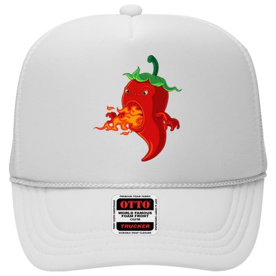 Red Hot Chilli Pepper With Flame Trucker Hat