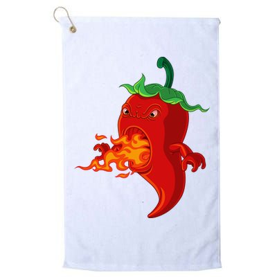Red Hot Chilli Pepper With Flame Golf Towel