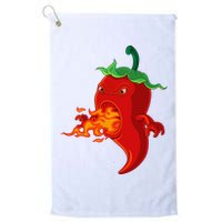 Red Hot Chilli Pepper With Flame Golf Towel