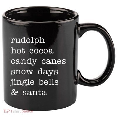 Rudolph Hot Coca Christmas Holiday Festive 11oz C Handle Ceramic Mug