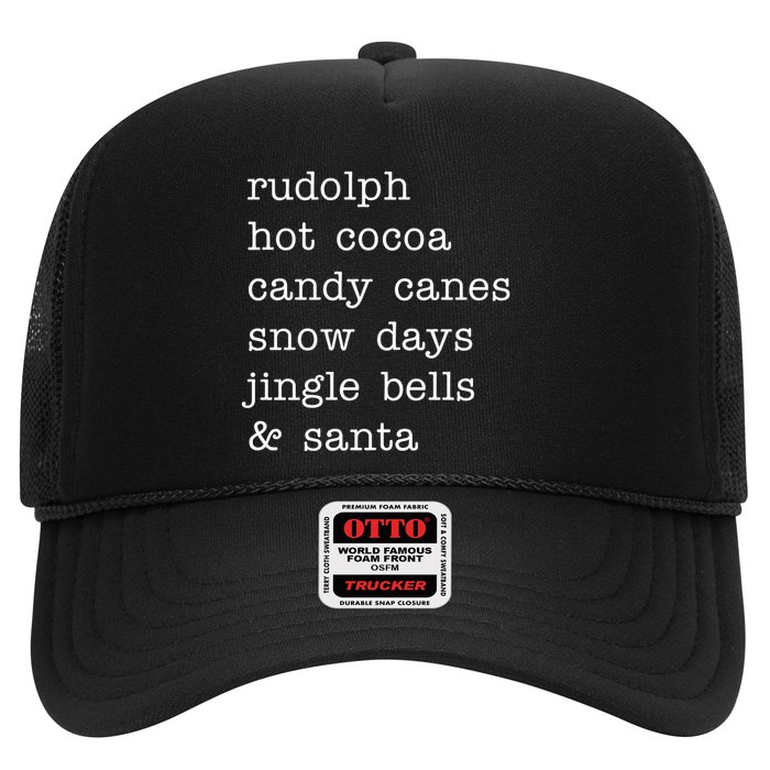 Rudolph Hot Coca Christmas Holiday Festive Trucker Hat