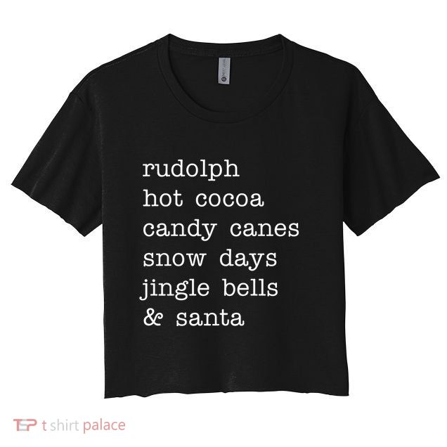 Rudolph Hot Coca Christmas Holiday Festive Crop Top