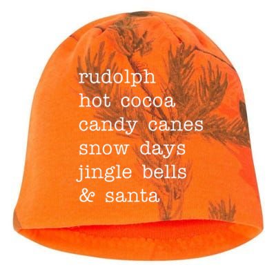 Rudolph Hot Coca Christmas Holiday Festive Kati - Camo Knit Beanie