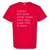 Rudolph Hot Coca Christmas Holiday Festive Garment-Dyed Heavyweight T-Shirt