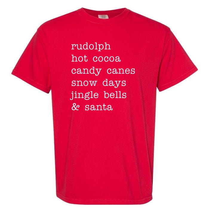 Rudolph Hot Coca Christmas Holiday Festive Garment-Dyed Heavyweight T-Shirt