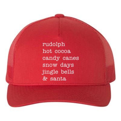 Rudolph Hot Coca Christmas Holiday Festive Yupoong Adult 5-Panel Trucker Hat