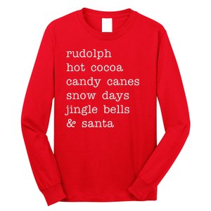 Rudolph Hot Coca Christmas Holiday Festive Long Sleeve Shirt