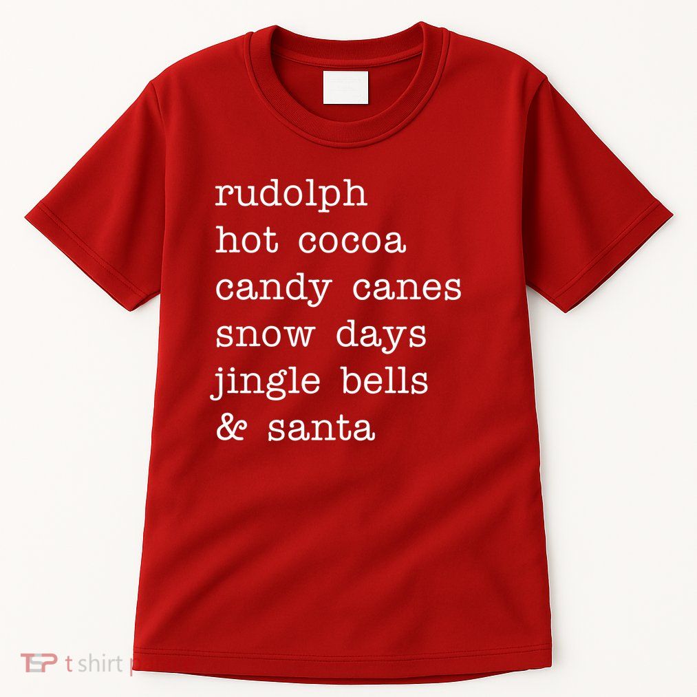 Rudolph Hot Coca Christmas Holiday Festive Tall T-Shirt