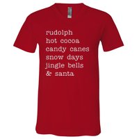 Rudolph Hot Coca Christmas Holiday Festive V-Neck T-Shirt