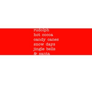 Rudolph Hot Coca Christmas Holiday Festive Bumper Sticker