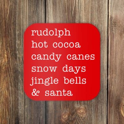 Rudolph Hot Coca Christmas Holiday Festive Coaster