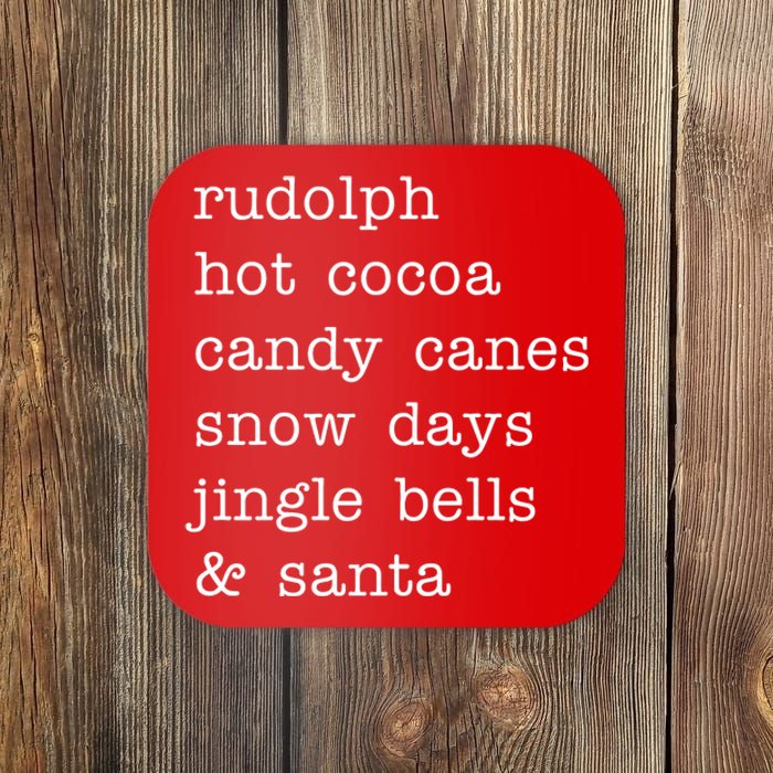 Rudolph Hot Coca Christmas Holiday Festive Coaster