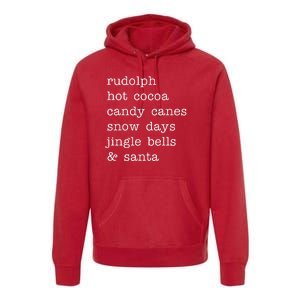 Rudolph Hot Coca Christmas Holiday Festive Premium Hoodie