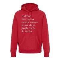 Rudolph Hot Coca Christmas Holiday Festive Premium Hoodie