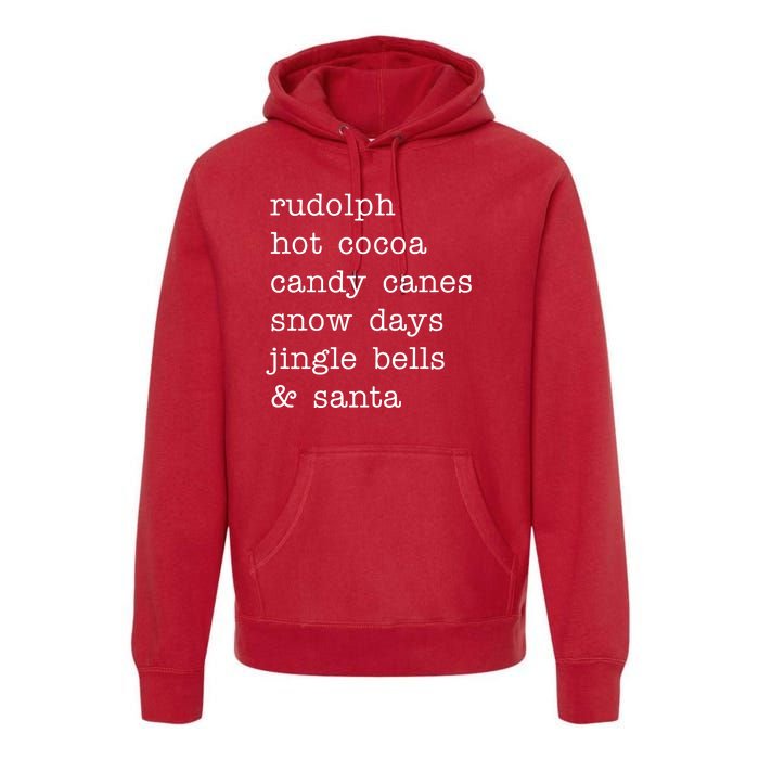 Rudolph Hot Coca Christmas Holiday Festive Premium Hoodie