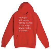 Rudolph Hot Coca Christmas Holiday Festive Premium Pullover Hoodie