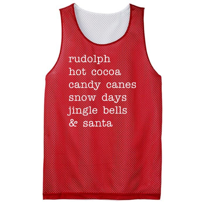 Rudolph Hot Coca Christmas Holiday Festive Mesh Reversible Basketball Jersey Tank