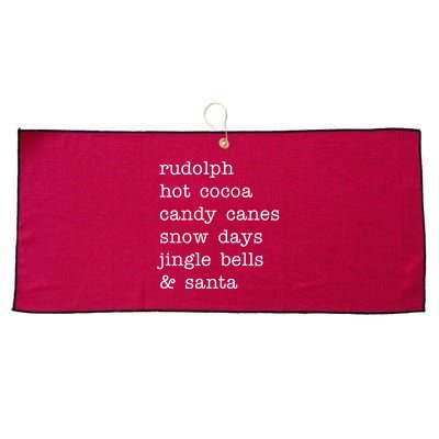 Rudolph Hot Coca Christmas Holiday Festive Large Microfiber Waffle Golf Towel