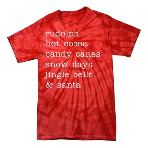 Rudolph Hot Coca Christmas Holiday Festive Tie-Dye T-Shirt