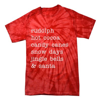 Rudolph Hot Coca Christmas Holiday Festive Tie-Dye T-Shirt